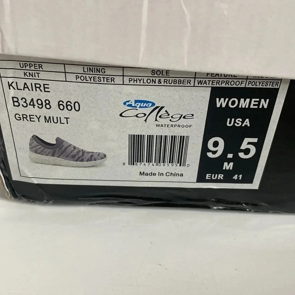 AQUA COLLEGE Zebra Print Slip On Sneakers - Picture 4 of 4